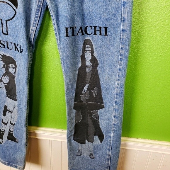 Wrangler Men's Blue Graphic Naruto Custom Straight Leg Pants Sz 30x30 - Picture 6 of 11